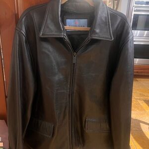 Kenneth Cole Classic Black Leather Jacket